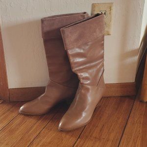 Cuffed Leather Boots by ANDREW GELLER